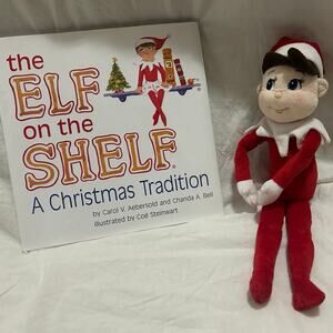Elf on the Shelf: A Christmas  Book & Plush Boy Doll Blue Eyes Brown Hair